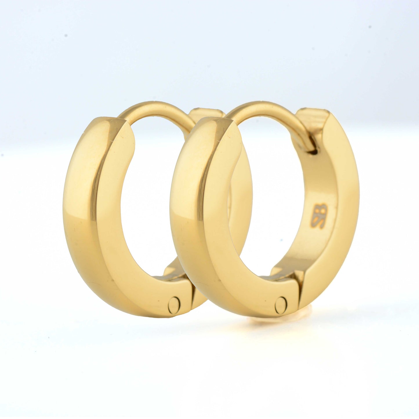 Waterproof Round Hoop Earrings - 14mm