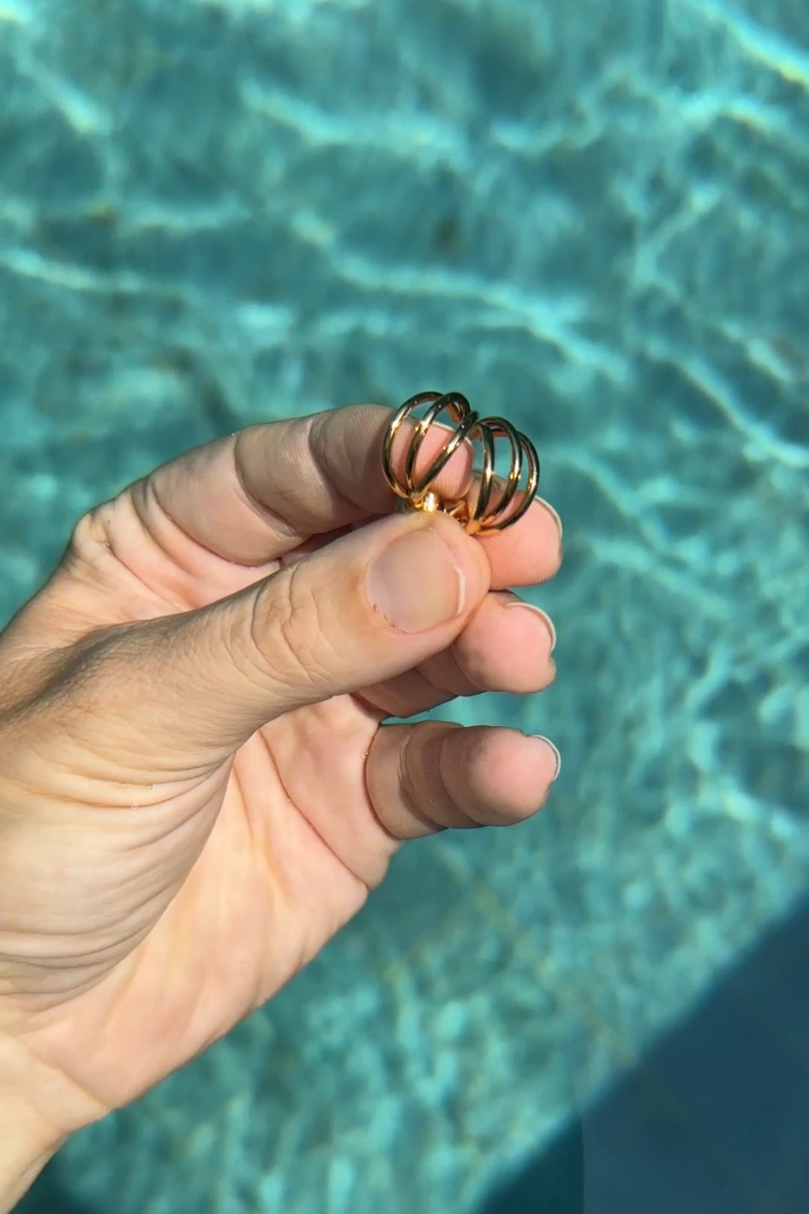 Waterproof Triple Hoop Earrings - 15mm