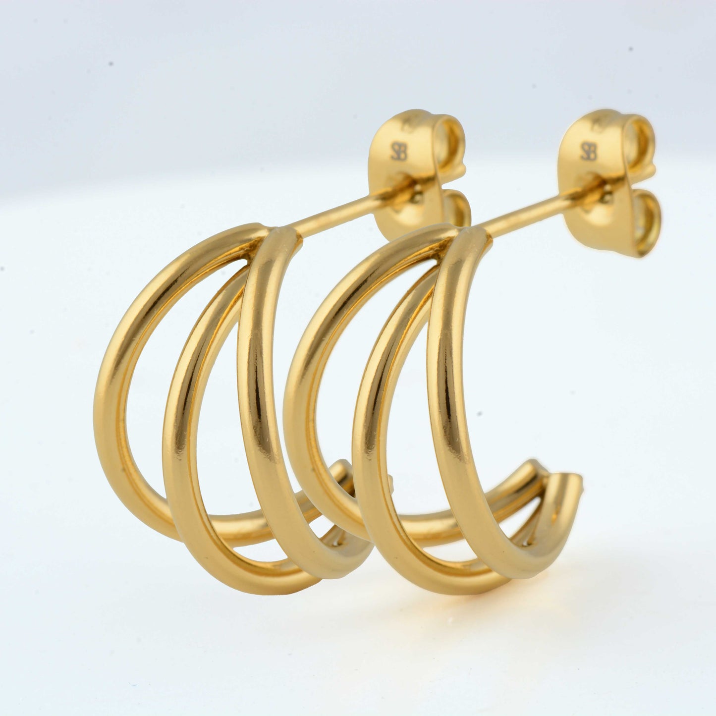 Waterproof Triple Hoop Earrings - 15mm