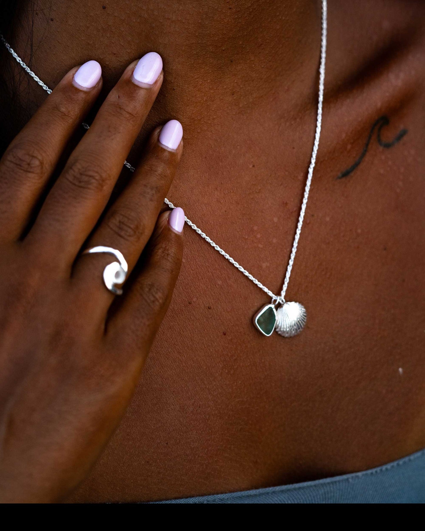 Seaside Serenity Necklace (Sterling Silver)