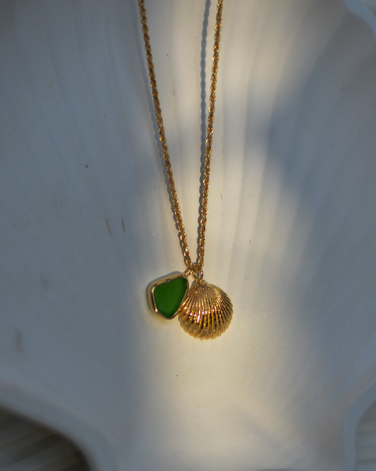 Seaside Serenity Necklace (24k gold vermeil)