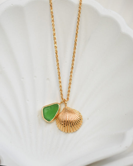Seaside Serenity Necklace (24k gold vermeil)