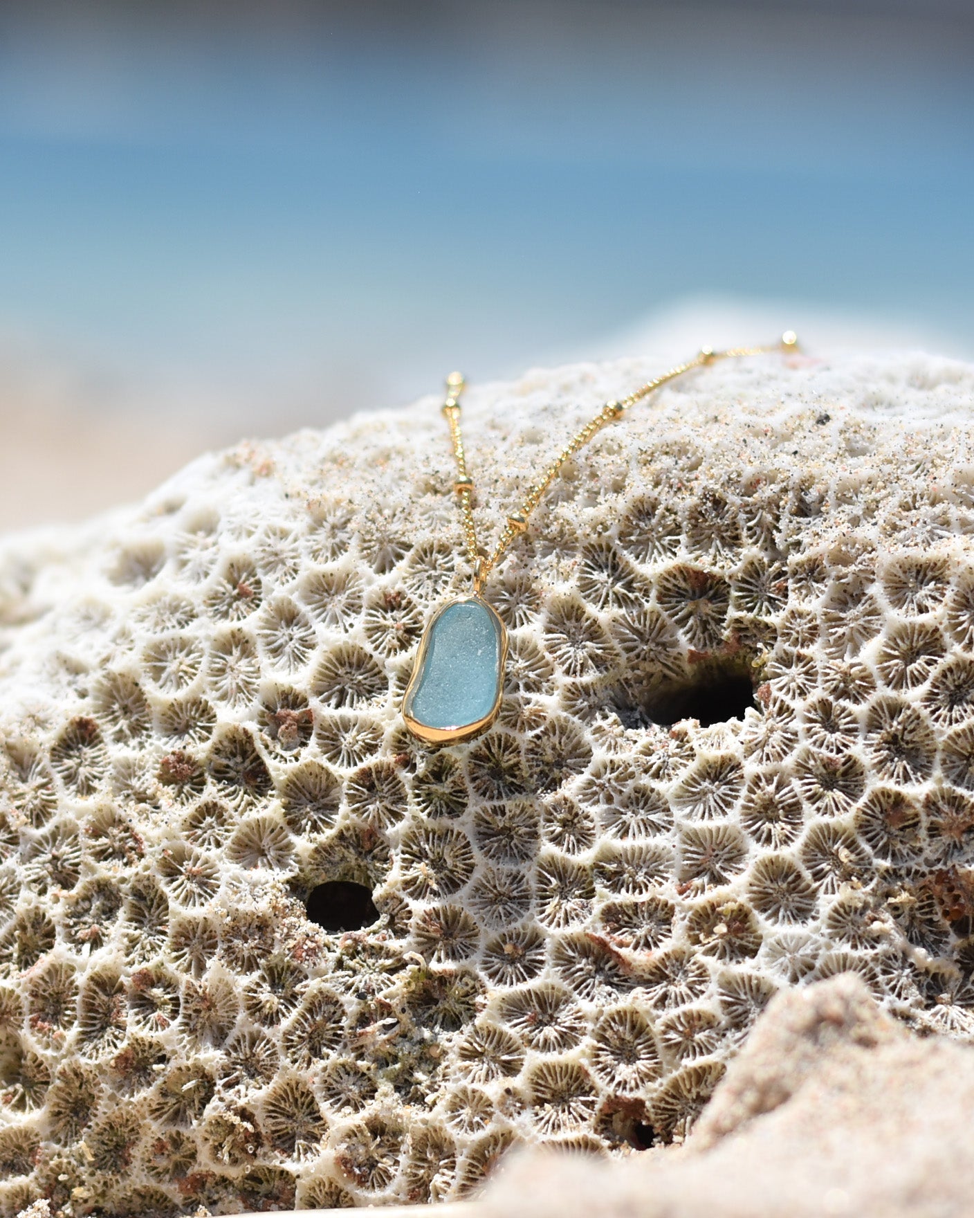 Ocean Drift Necklace (24k gold vermeil)