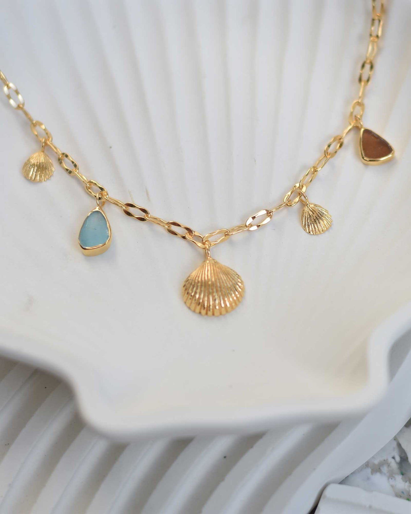 Ocean Queen Necklace (Gold Vermeil)