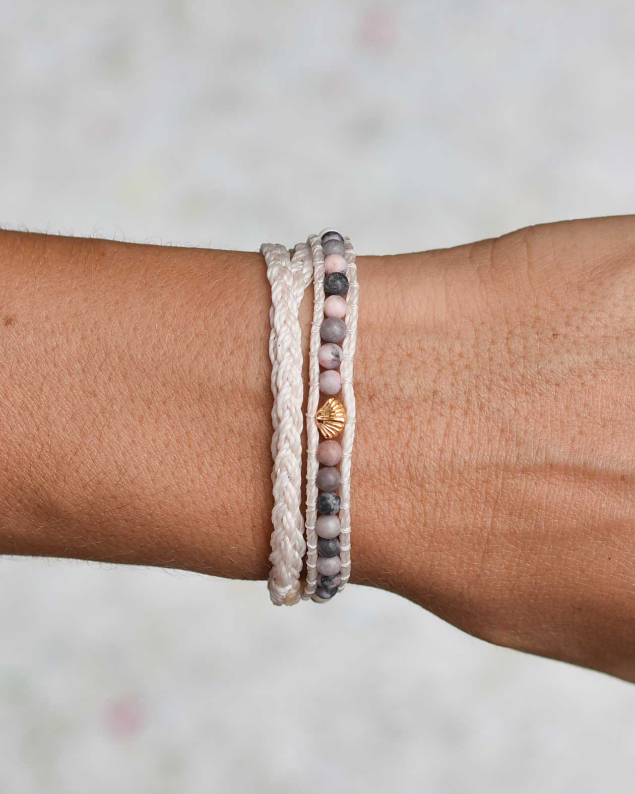 Pink Sands Shell Wrap Bracelet (24k gold-plated)