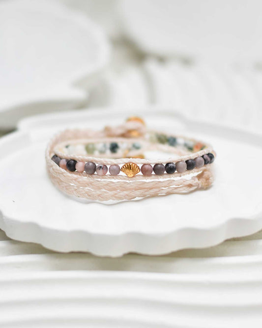 Pink Sands Shell Wrap Bracelet (24k gold-plated)