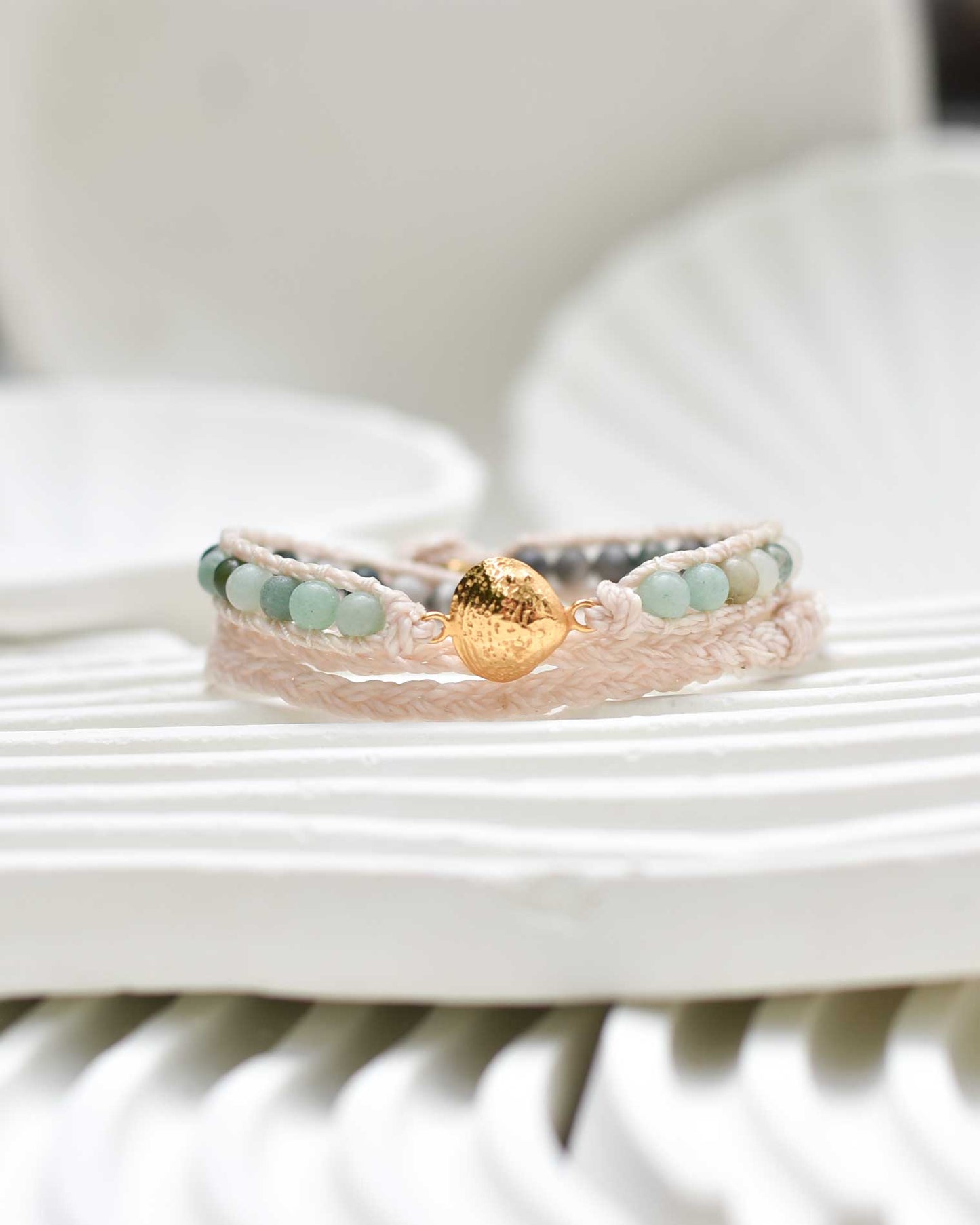 Aurea Shell Wrap Bracelet (24k gold-plated)