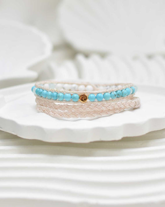 Azure Dreams Wave Bracelet (24k gold-plated)