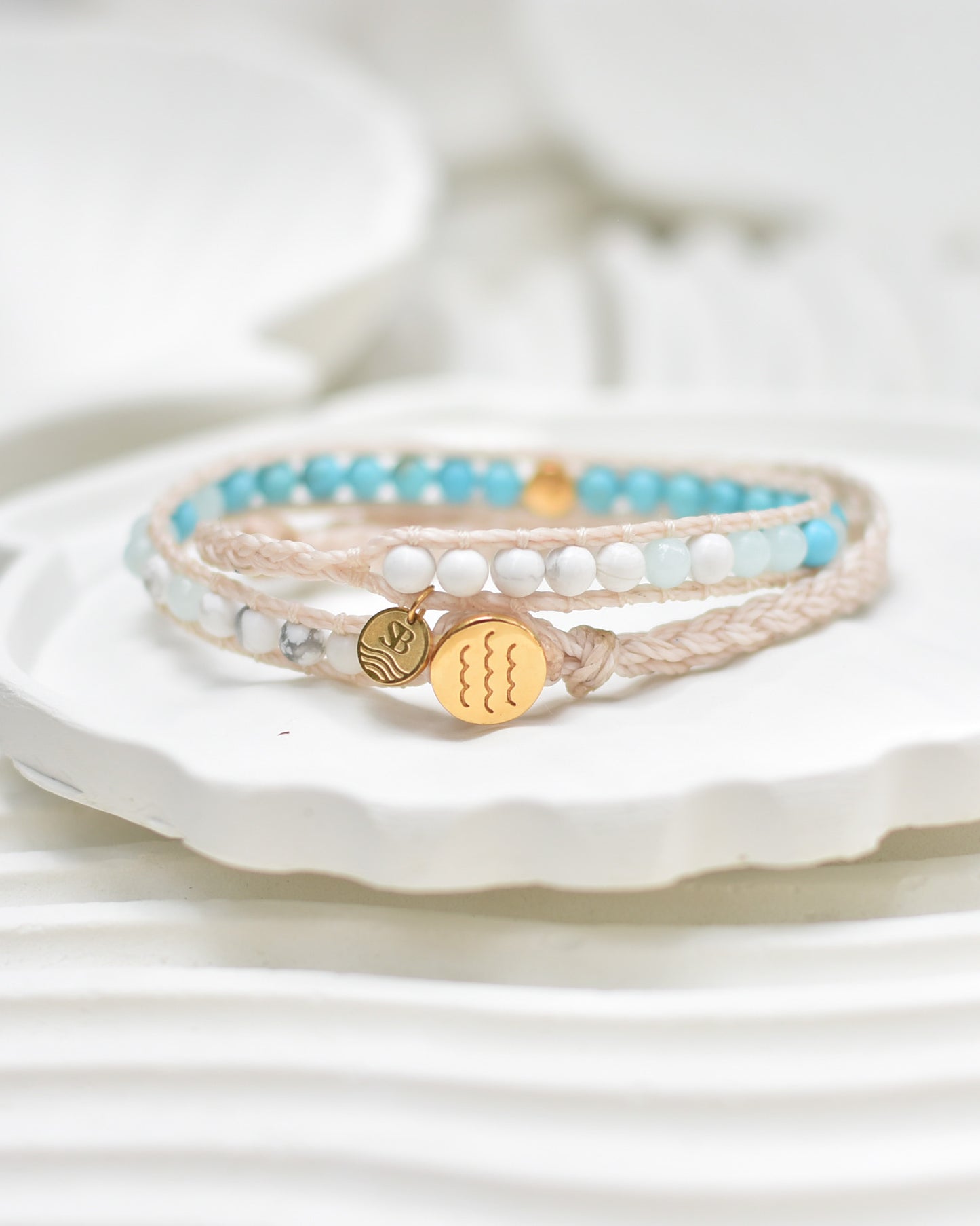 Azure Dreams Wave Bracelet (24k gold-plated)