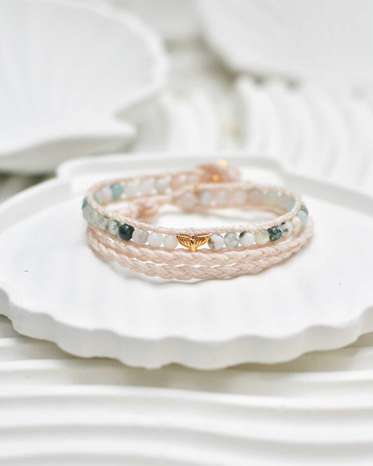 Ocean Wanderer Whale Tail Wrap Bracelet (24k gold vermeil)