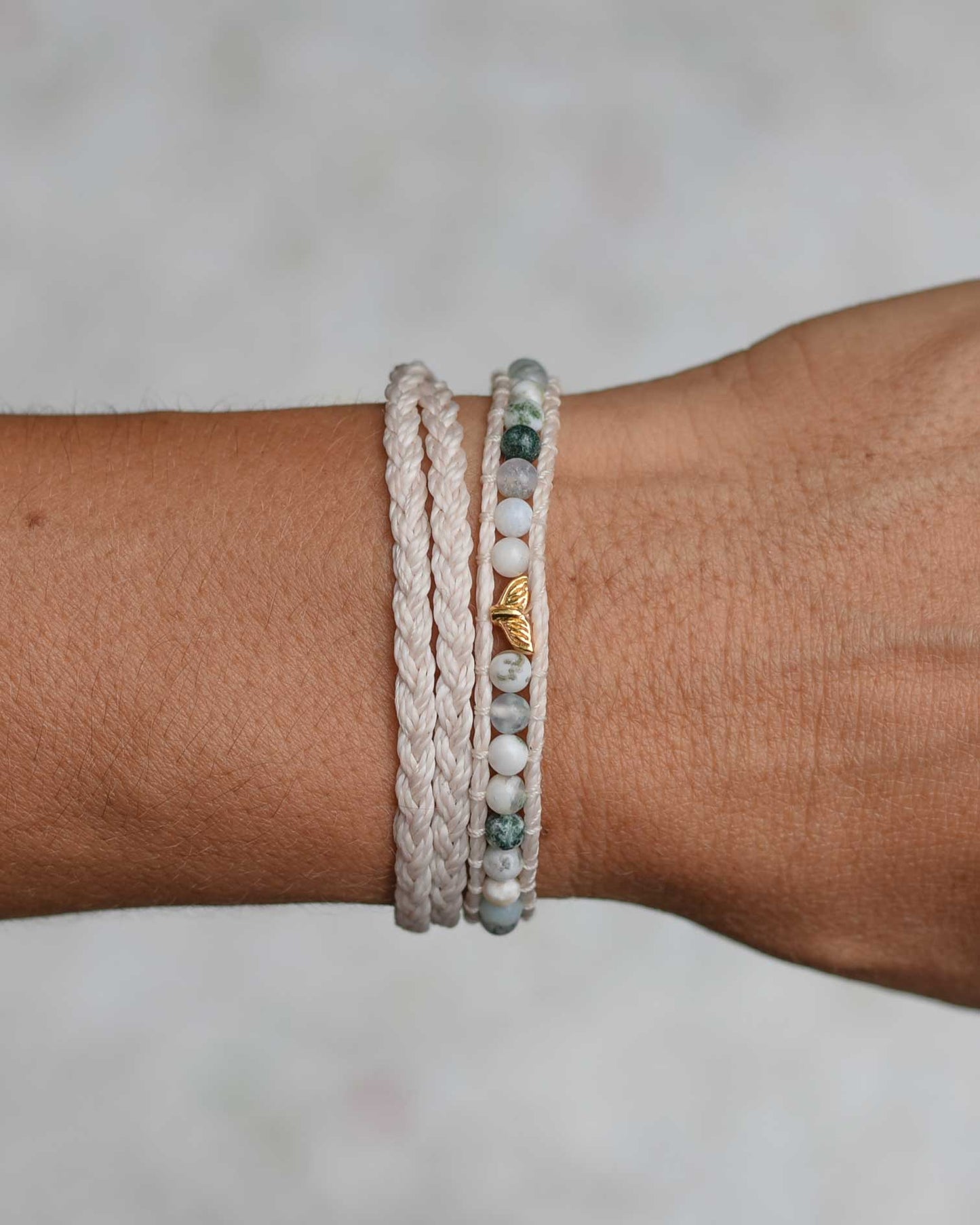 Ocean Wanderer Whale Tail Wrap Bracelet (24k gold vermeil)