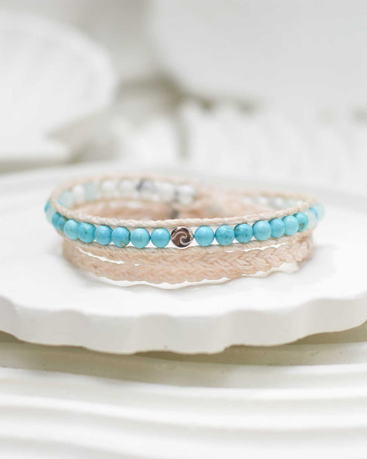 Azure Dreams Wave Bracelet (Sterling Silver)