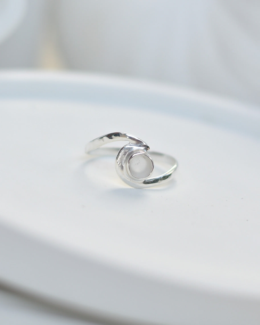 Wave Sea Glass Ring