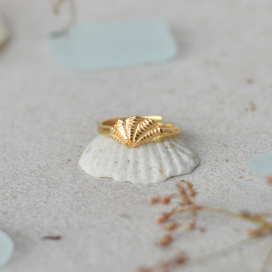 Shell Embedded Rings Sea glass and shell rings – Shimmy Bracelets