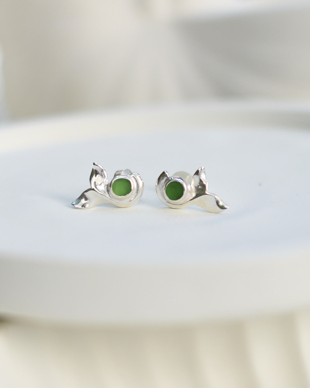 Whale Tail Stud Earrings